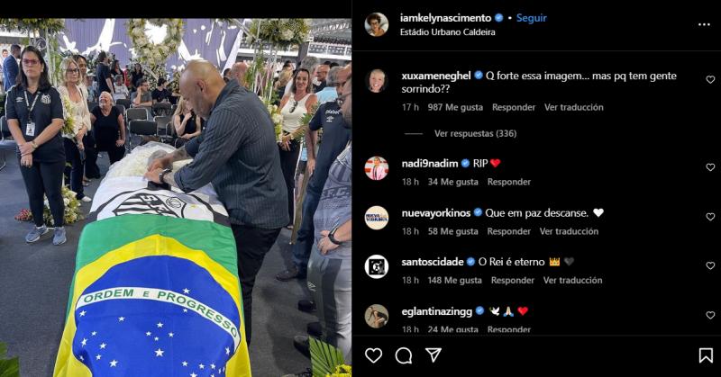 La cantante brasileña explotó en una publicación de la hija de Pelé, luego de advertir que habían personas riéndose en pleno velorio. (Captura Instagram)