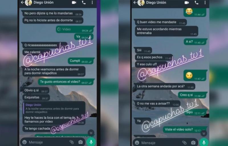 Los chat que dejaron en evidencia a Diego Sánchez con otra mujer que no es Yamila Reyna.