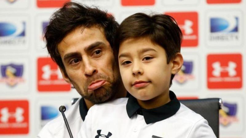 Jorge Valdivia y su hijo.