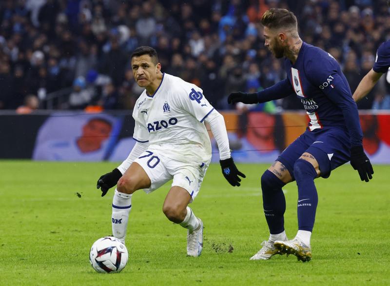 Olympique de Marsella de Alexis Sánchez no pudo con el poderío de PSG. Crédito: Reuters.