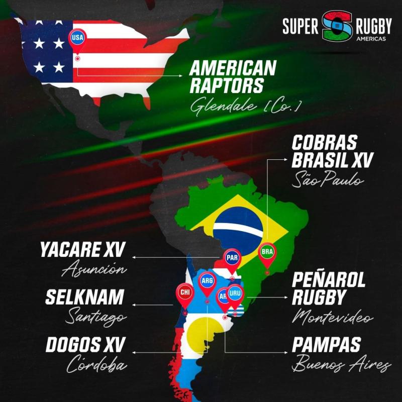 Las diferentes franquicias de la Super Americas Rugby 2023 - Instagram