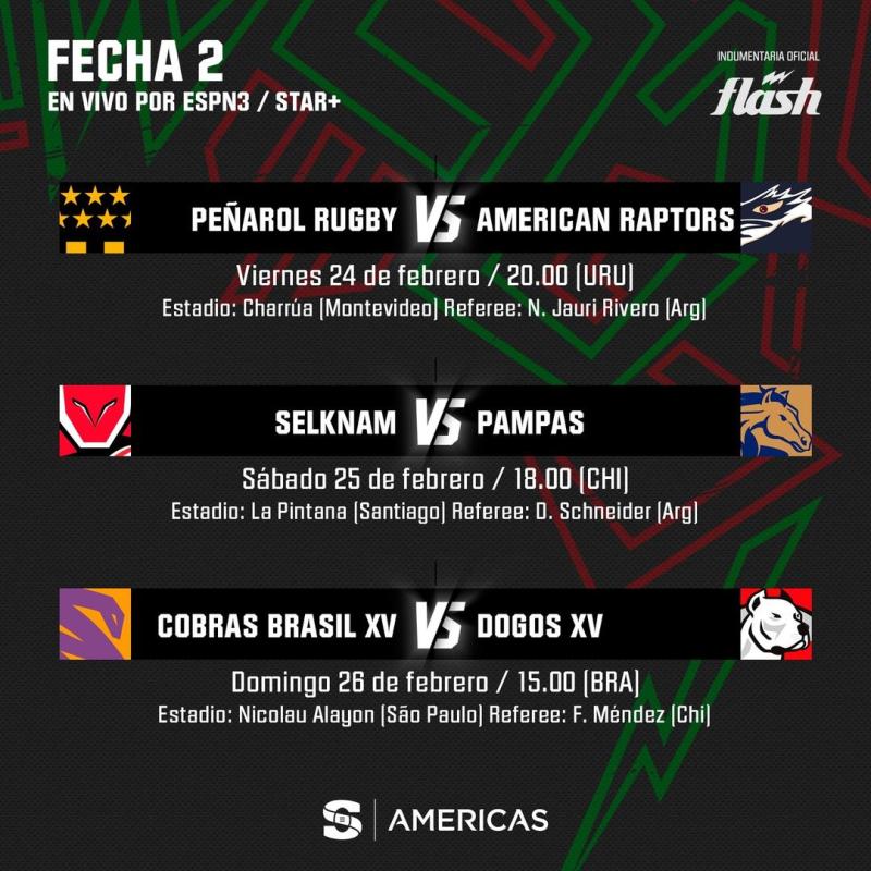 El calendario de la fecha 2 del Super Americas Rugby 2023 - Instagram