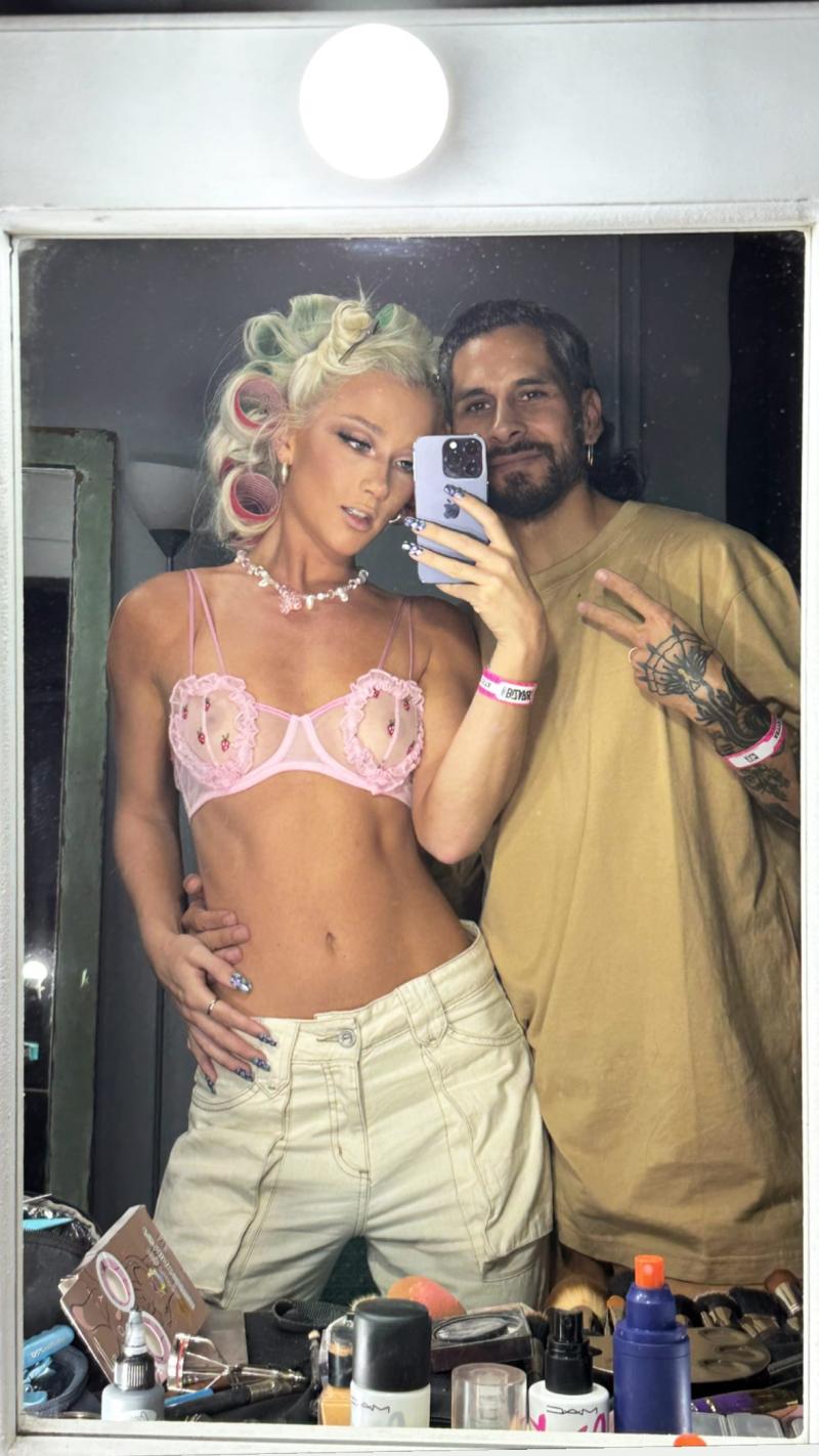 La fotografía de Vesta Lugg antes del concierto de Christina Aguilera.