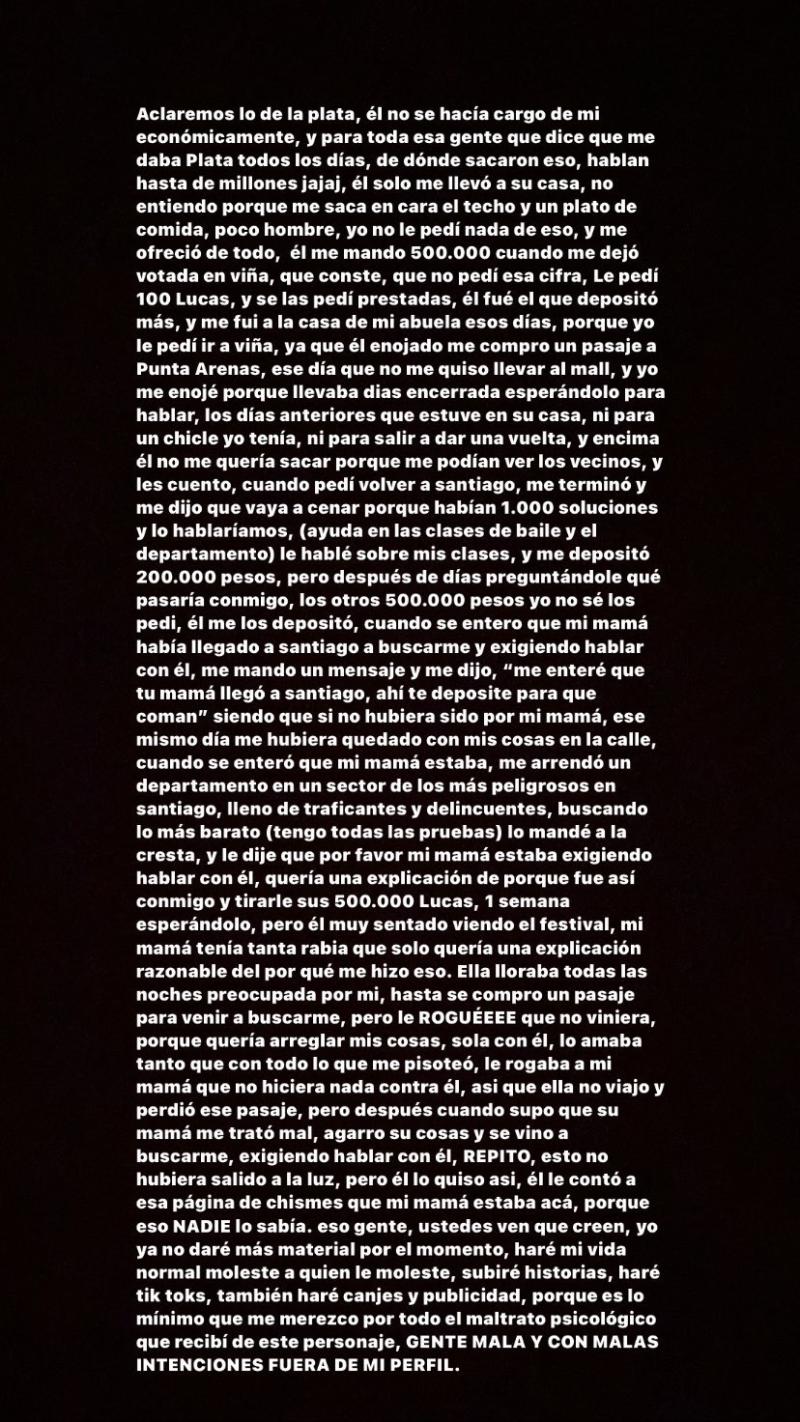 Ex polola de Pailita vía Instagram.