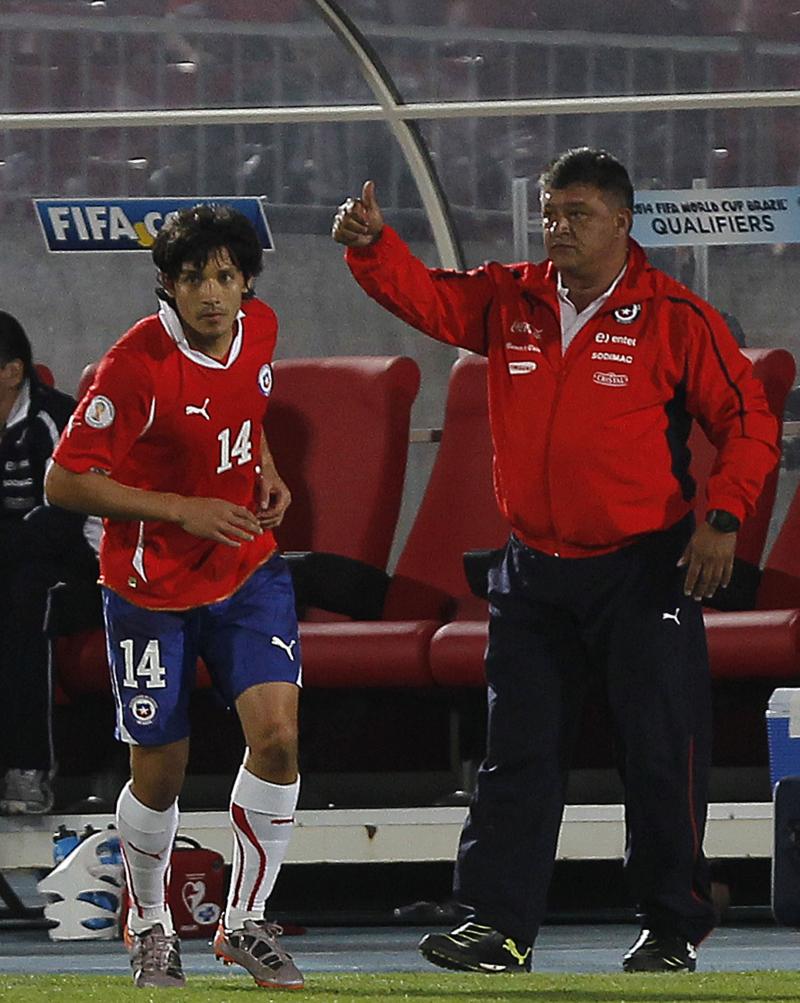 Matías Fernández junto a Borghi, el DT más importante en su carrera (Agencia Uno)