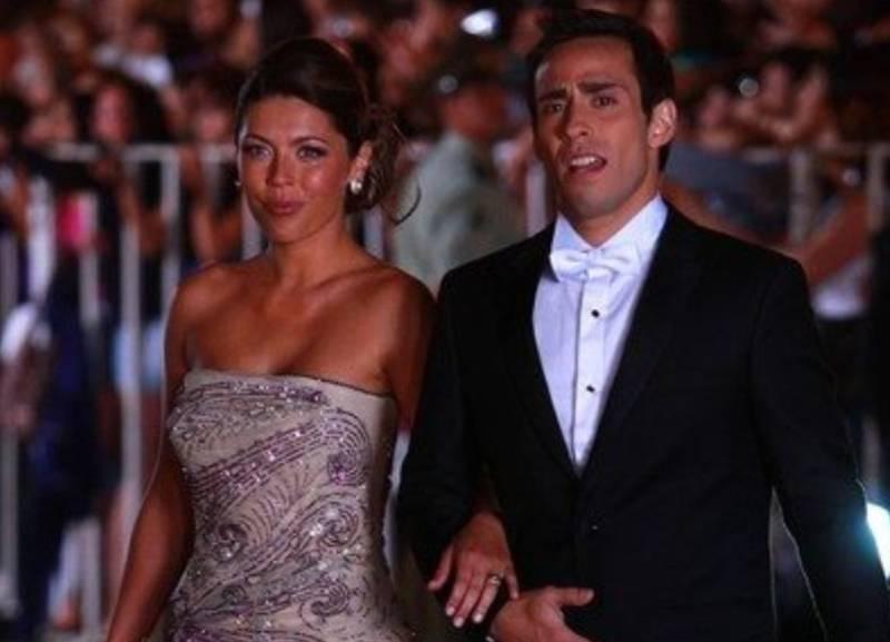 Jorge Valdivia junto a Daniella Aránguiz hace algunos años.