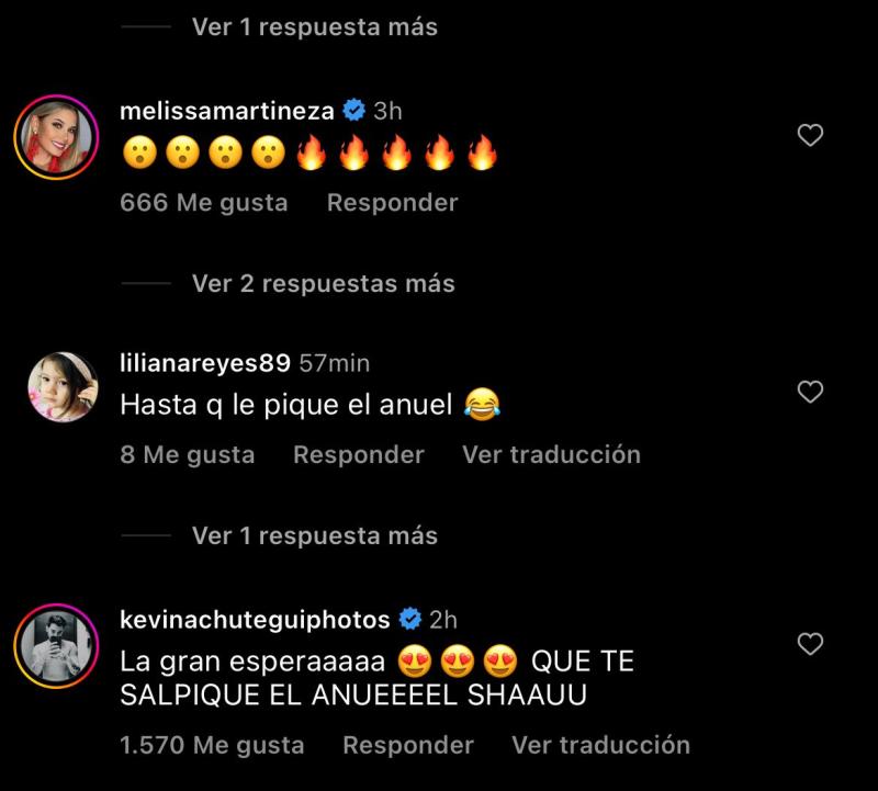 Comentarios en la publicación de Shakira y Karol G.