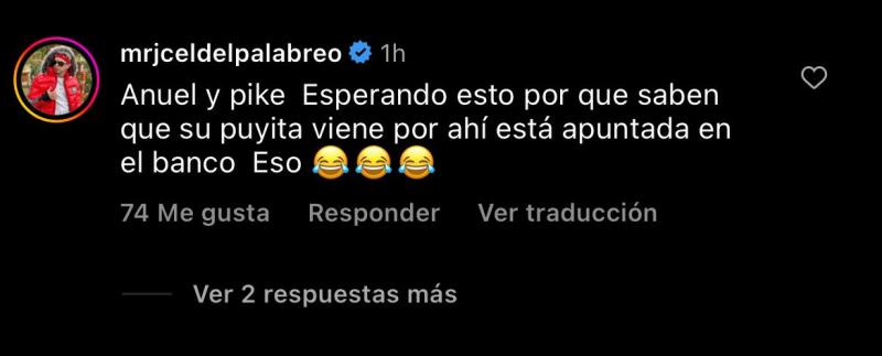 Comentarios en la publicación de Shakira y Karol G.