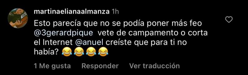 Comentarios en la publicación de Shakira y Karol G.