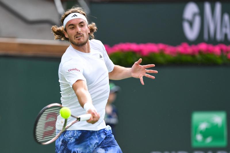 Stefanos Tsitsipas venció a Cristian Garin en este partido. Imagen: Reuters.