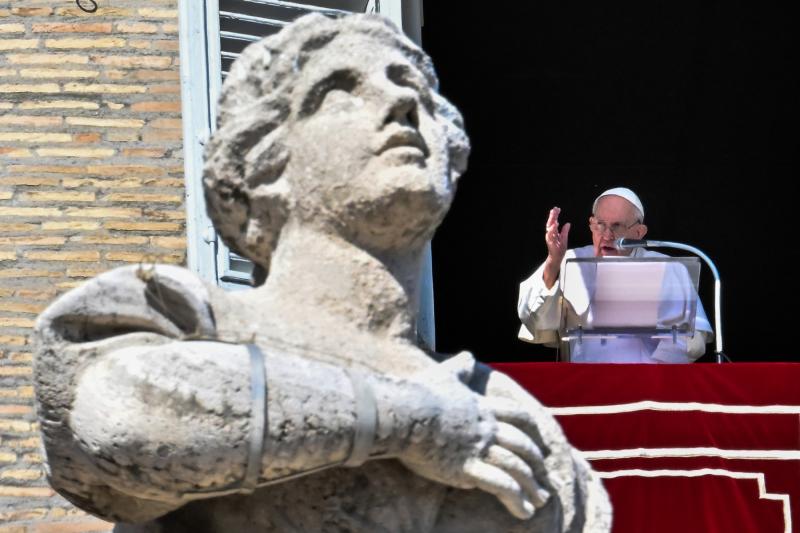 AFP - Papa Francisco en el angelus del 5 de marzo