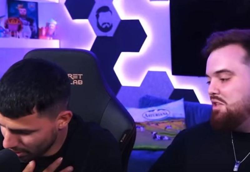 Kun Agüero sufre arritmia cardíaca en pleno directo con Ibai. Imagen: Pantallazo.