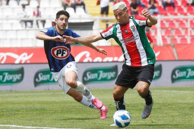 Palestino recibe a Huachipato por la fecha 7 del Campeonato Nacional 2023. Crédito: Photosport.