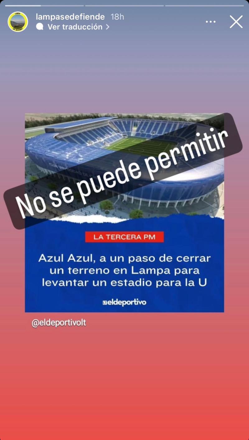 Esta es la cuenta de Instagram que inició la campaña contra el estadio de U de Chile.