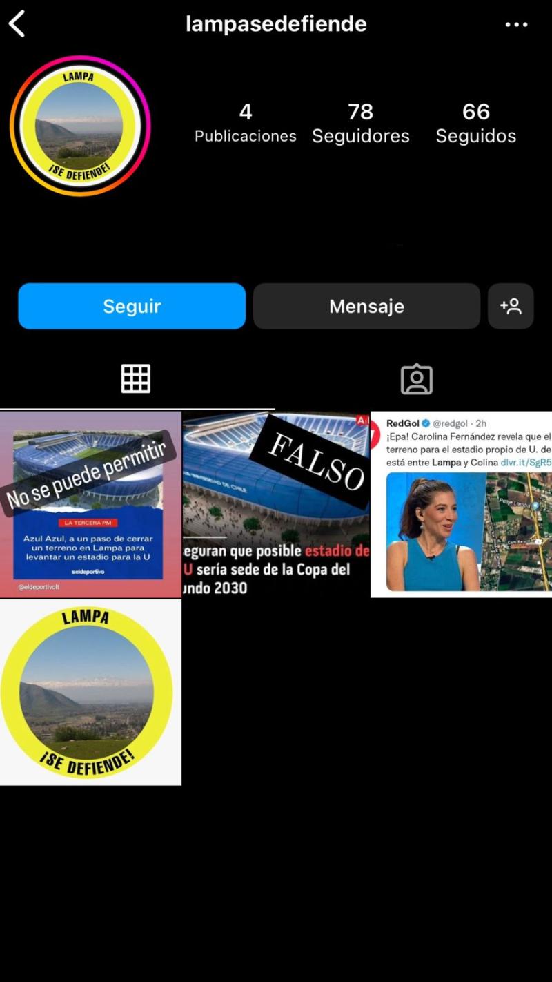 Supuestos vecinos de Lampa se oponen a la construcción del estadio.