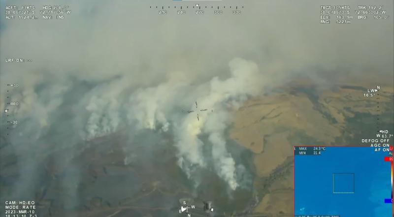 Incendio forestal desde el aire