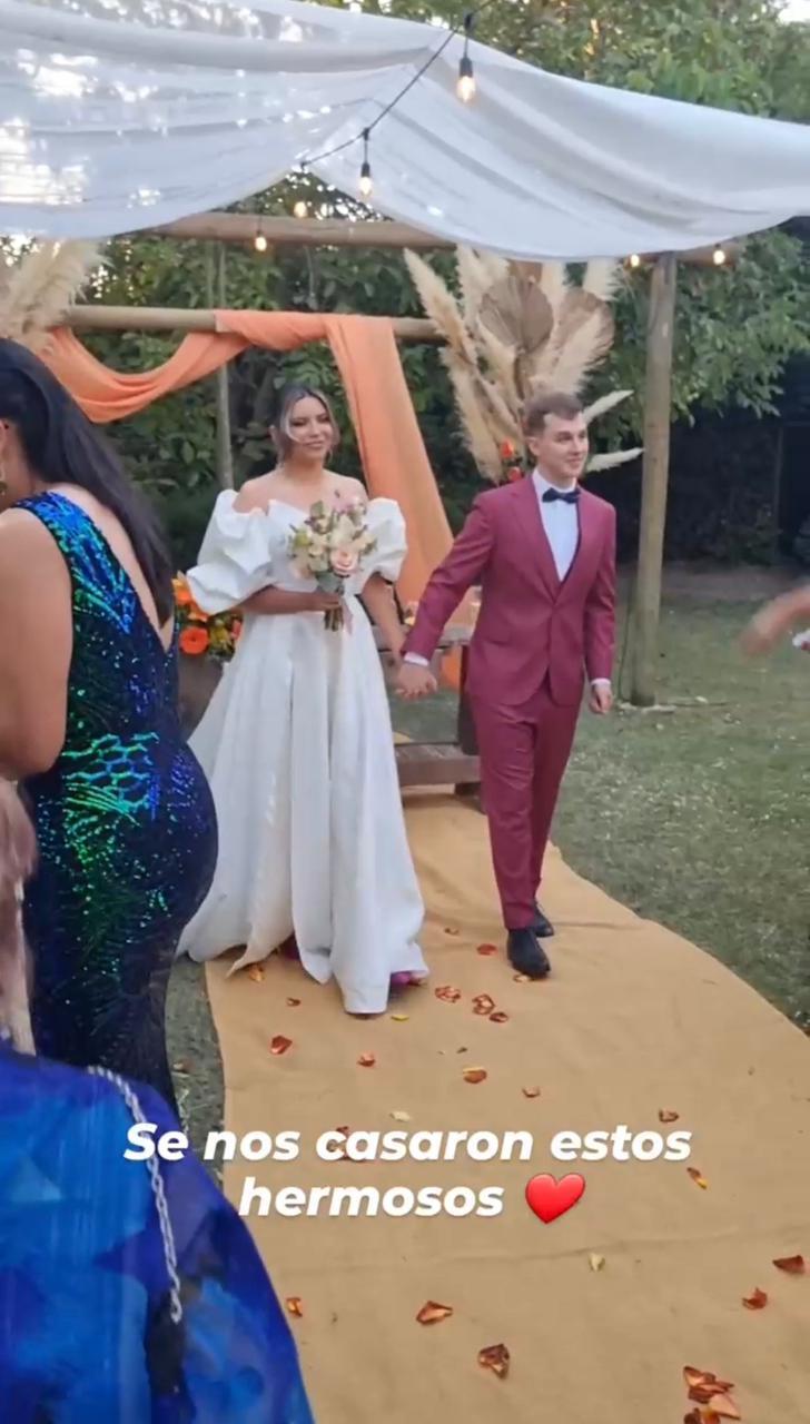 Hijo de Macarema Tondreau se casó con su novia Valentina