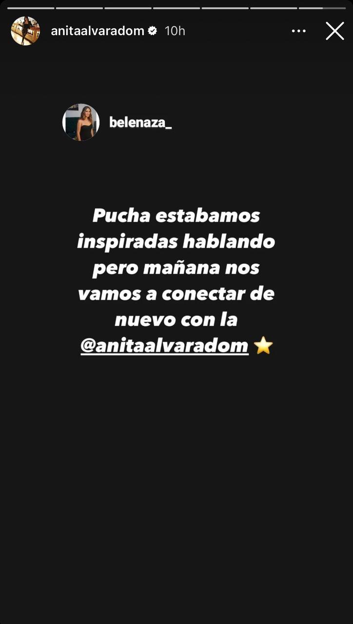 Instagram - Storie de Belén Mora tras live con Anita Alvarado