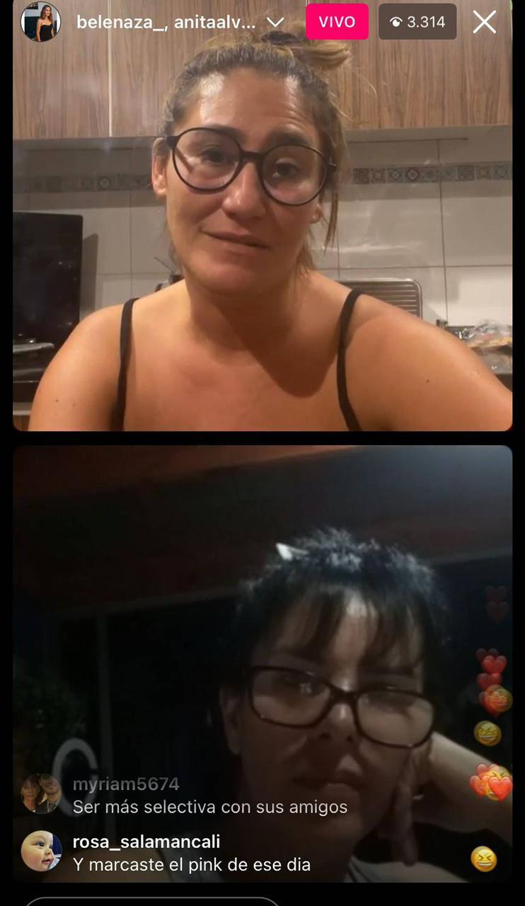 Publimetro - Belén Mora y Anita Alvarado en un live de Instagram