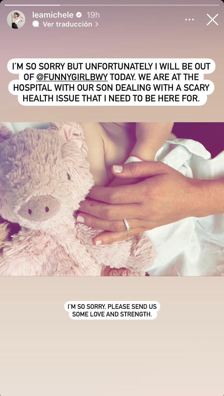 Instagram - Storie de Lea Michele sobre su hijo