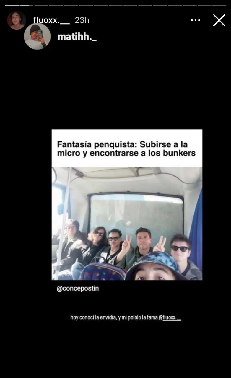 Instagram - Joven penquista se encontró con Los Bunkers