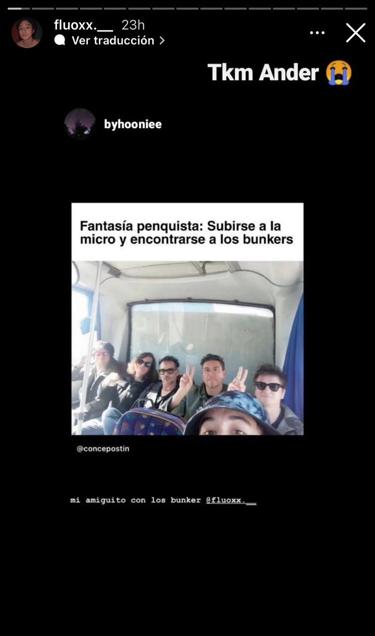 Instagram - Joven penquista se encontró con Los Bunkers