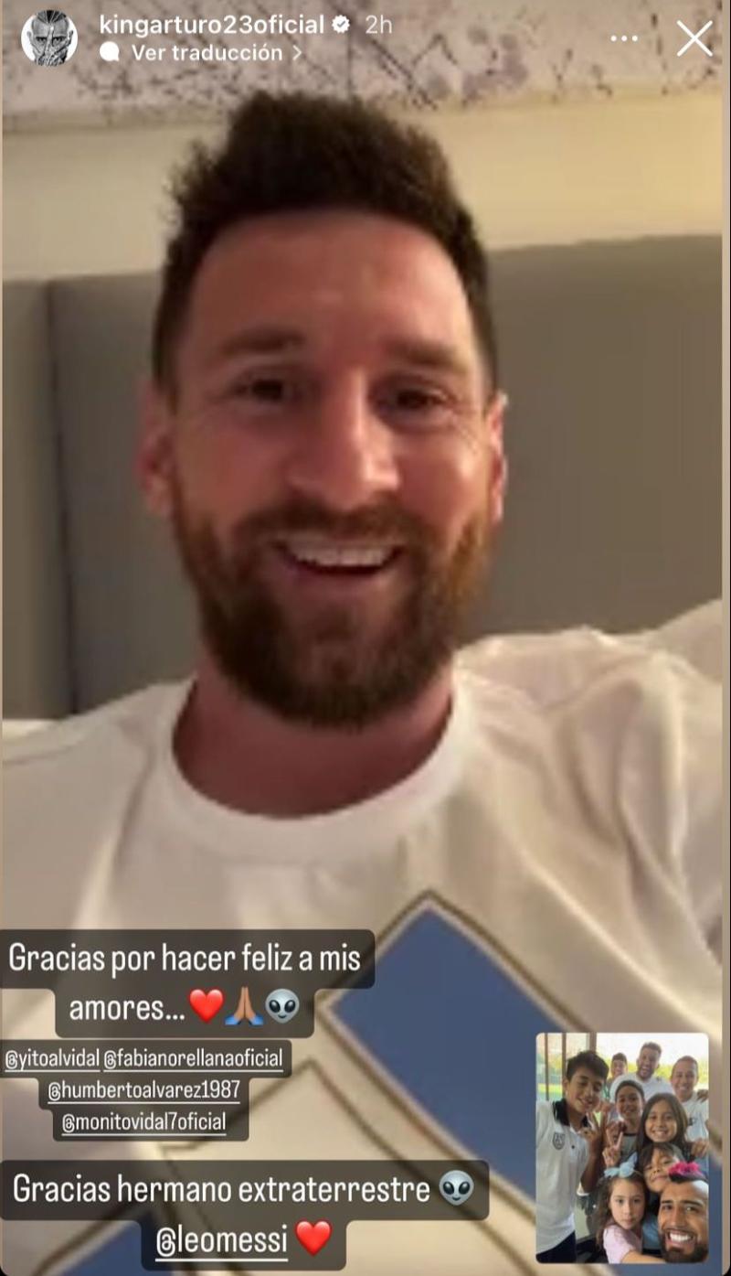 Arturo Vidal y Lionel Messi - Instagram