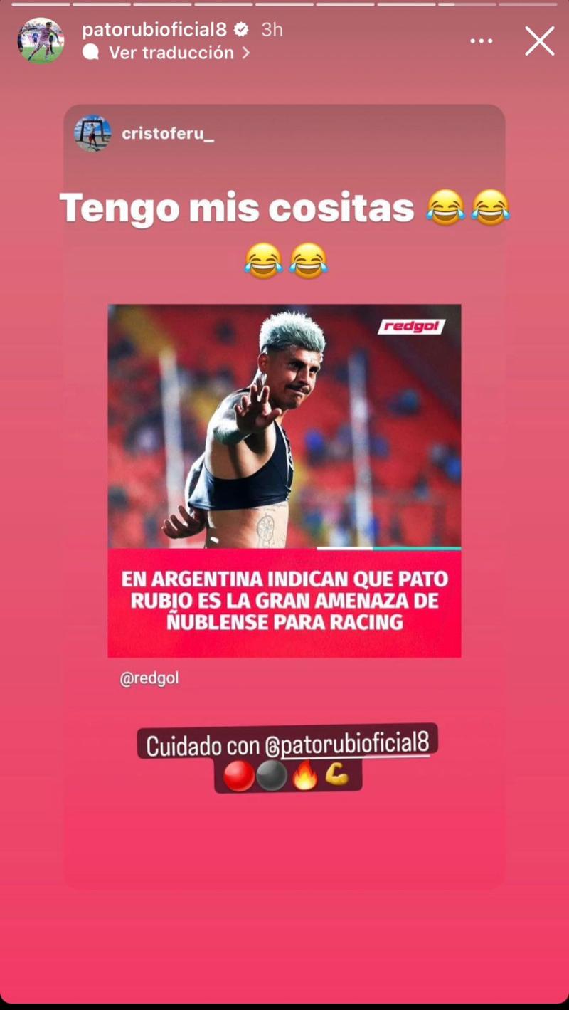 Así reaccionó Patricio Rubio, delantero de Ñublense a los dichos de la prensa argentina.