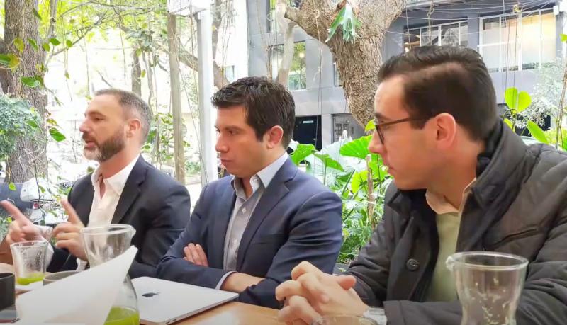 De izq a der: Juan Pablo Granda (CEO), Daniel Encina (Founder), Faustino Ortega (VP México)