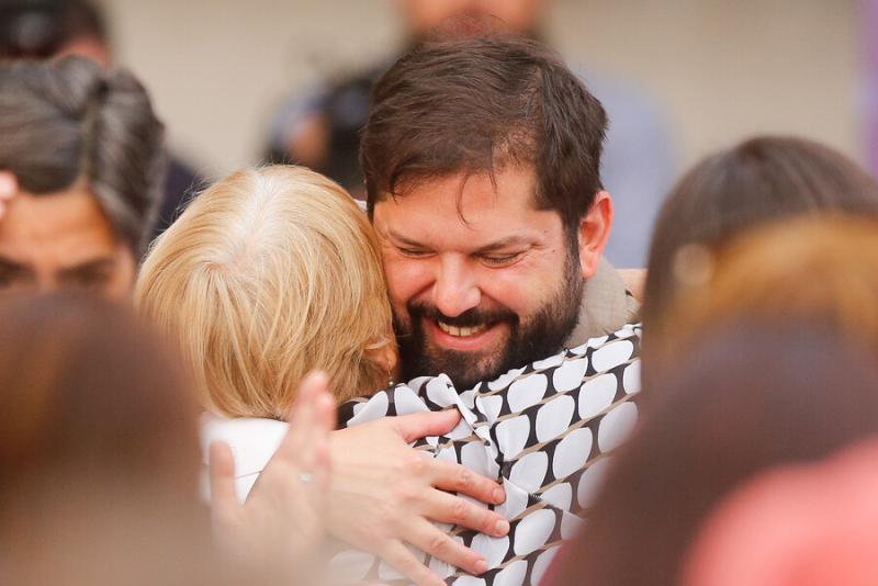 Agencia Uno - Presidente Boric y expresidenta Michelle Bachelet