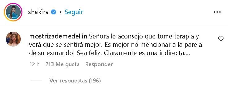 Captura Instagram Shakira