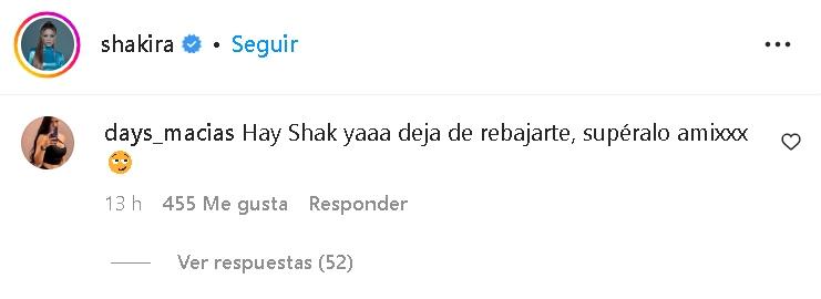 Captura Instagram Shakira