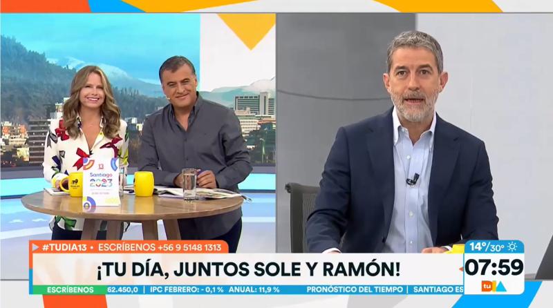 Canal 13 - Soledad Onetto y Ramón Ulloa animando 'Tu Día'