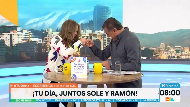 Canal 13 - Soledad Onetto y Ramón Ulloa animando 'Tu Día'