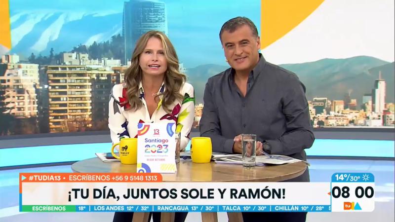 Canal 13 - Soledad Onetto y Ramón Ulloa animando 'Tu Día'