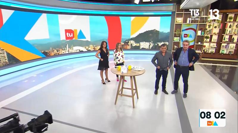 Canal 13 - Soledad Onetto, Ramón Ulloa, Priscilla Vargas y José Luis Repenning animando 'Tu Día'