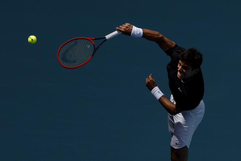 Cristian Garin en el Masters 1000 de Miami.