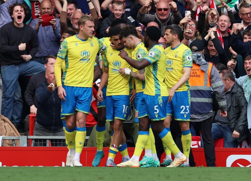 Futbolistas de Nottingham Forest se hicieron viral por apasionada celebración. / Reuters