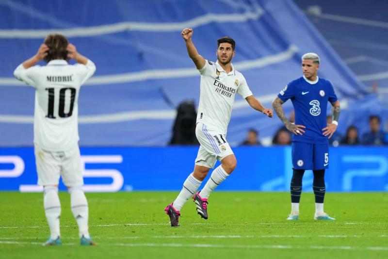 Marco Asensio anotó el 2-0 en este duelo válido por la Champions League. Imagen: UEFA.