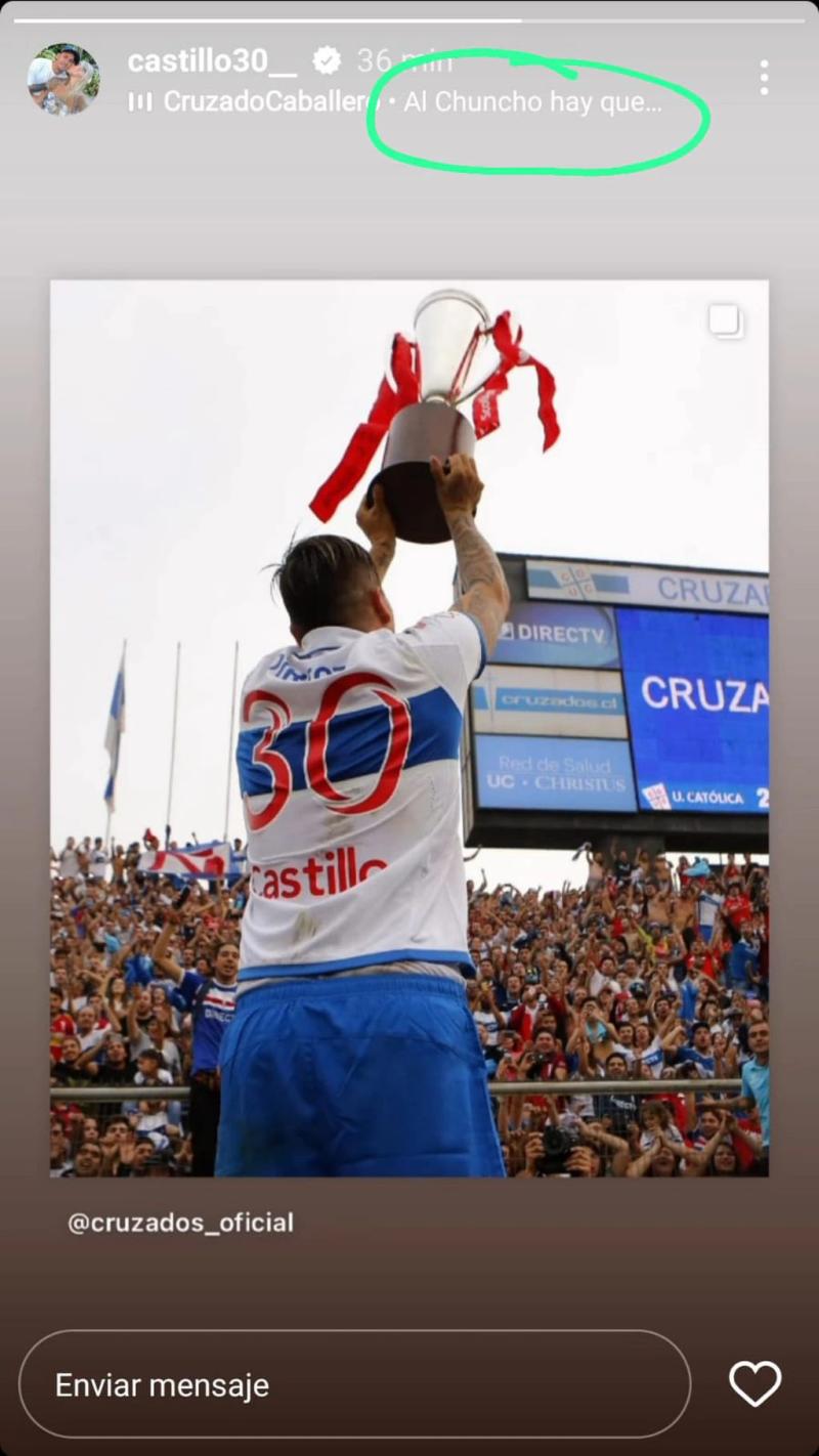 Nicolás Castillo calentó el ambiente del Clásico Universitario. Imagen: Pantallazo.