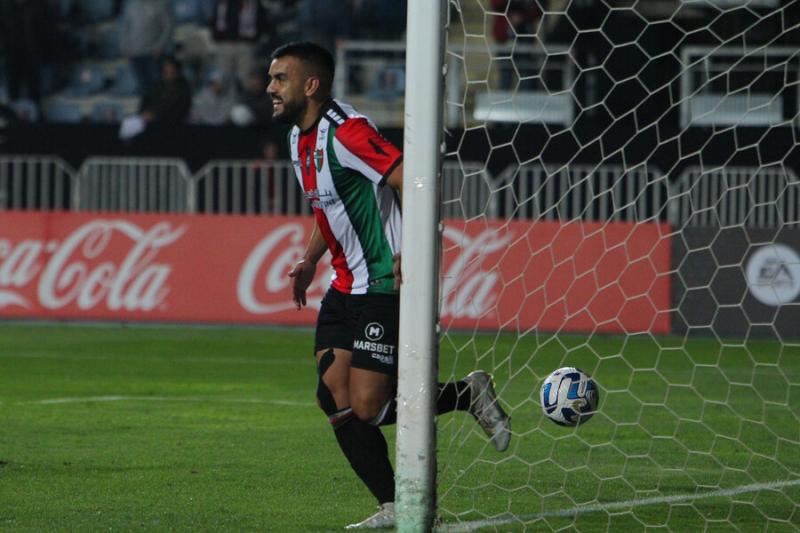 Palestino derrotó a Estudiantes de Mérida en el estadio El Teniente de Rancagua. Imagen: Photosport.