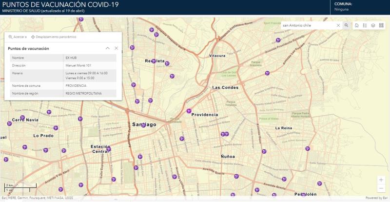 Minsal - Puntos de vacunación