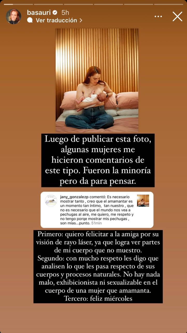 Instagram - Respuesta de Begoña Basauri a usuaria que la criticó
