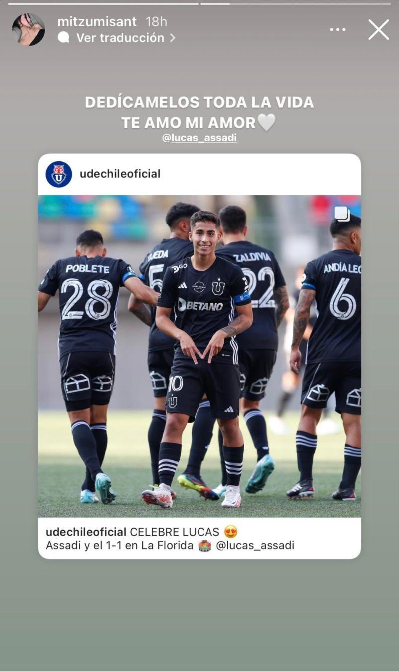 Polola de Lucas Assadi tras el encuentro con Audax Italiano.
