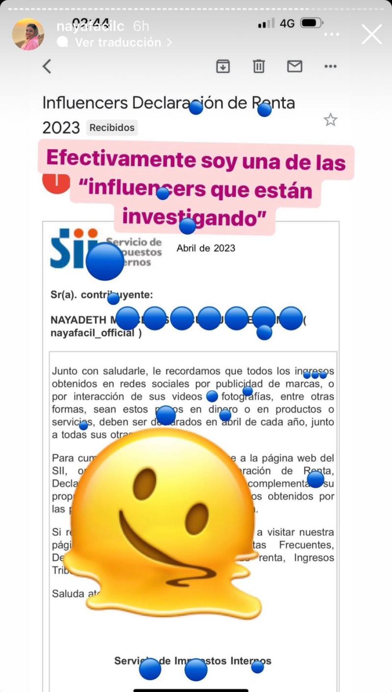 Instagram - SII investiga a Naya Fácil