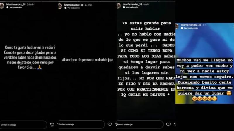 Las fuertes acusaciones de Brian Fernández contra su novia Araceli Fessia.