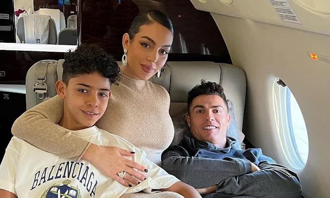 Georgina Rodríguez con Cristiano Ronaldo.