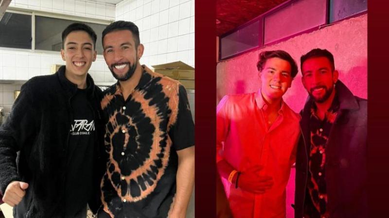 Mauricio Isla no tuvo problema en fotografiarse con los asistentes de 'La Jarana' en Temuco.