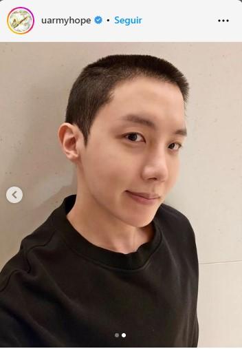 J-Hope se mostró rapado en Instagram