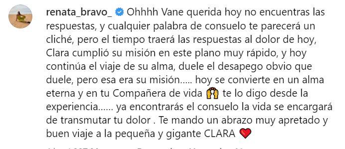 Los sentidos mensajes de apoyo de famosos a Vanesa Borghi tras su pérdida